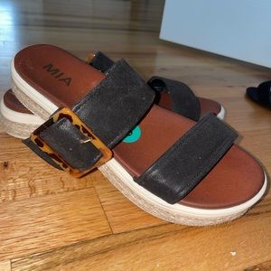 MIA black slide sandals